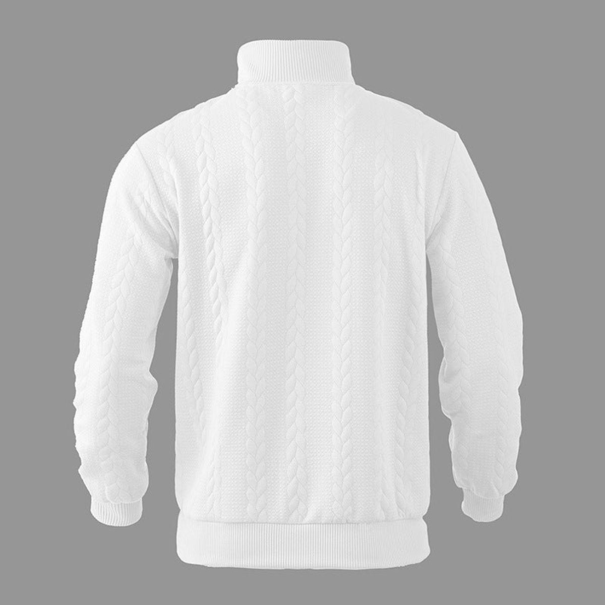 Lukas | Herren Strickpullover Zopfmuster Viertelreißverschluss Pullover