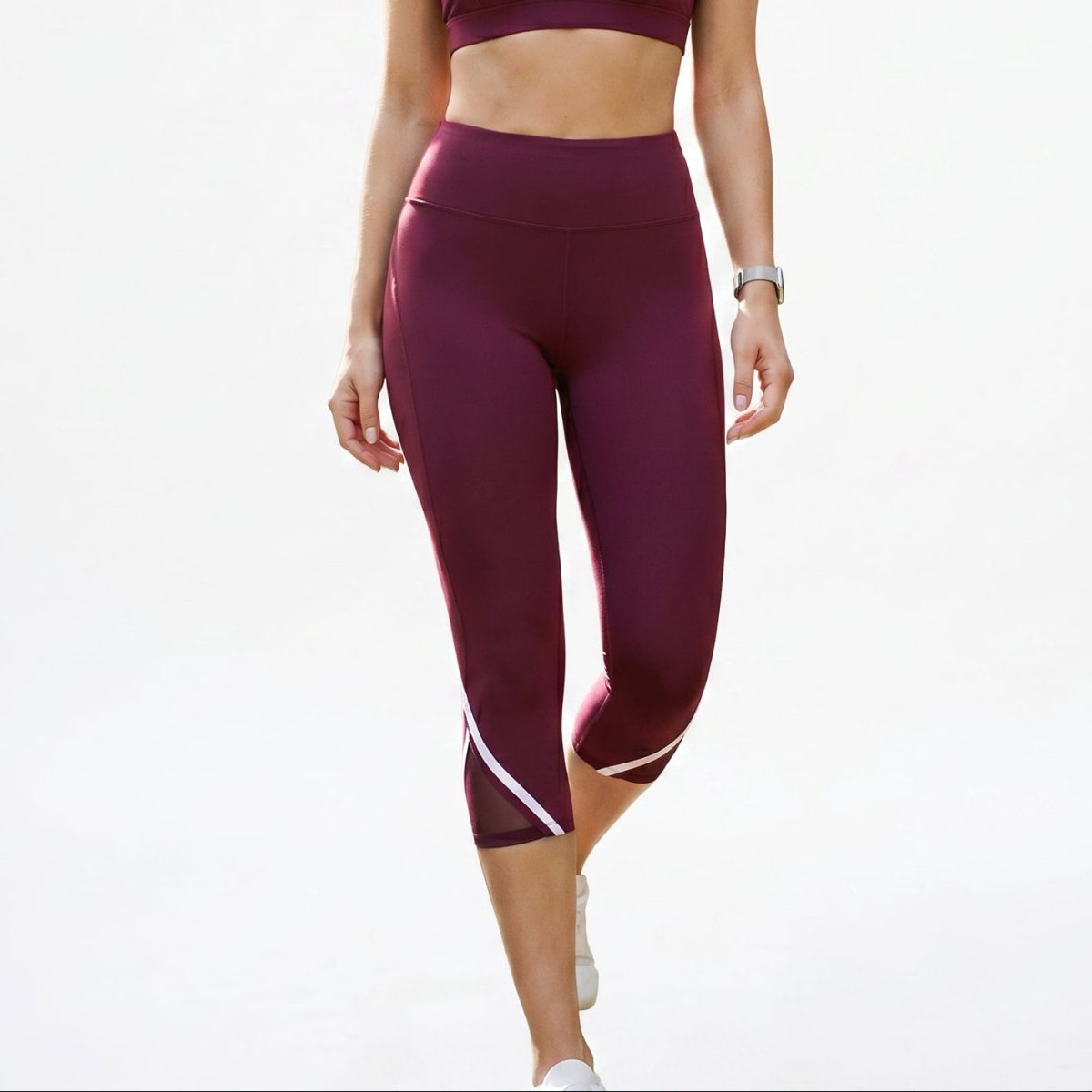 Hochtaillierte Capri-Leggings mit Bequemer Stretch-Passform