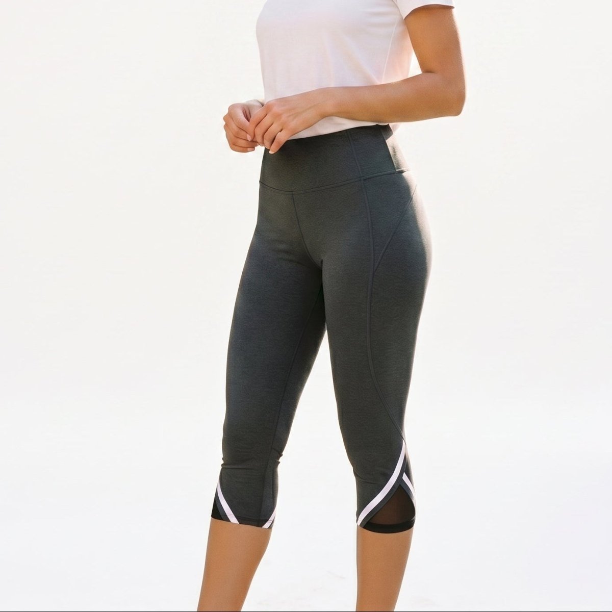 Hochtaillierte Capri-Leggings mit Bequemer Stretch-Passform