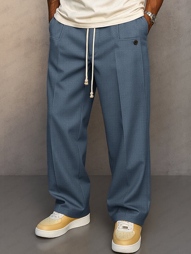 Hose Herren Weit Mit Bundfalte