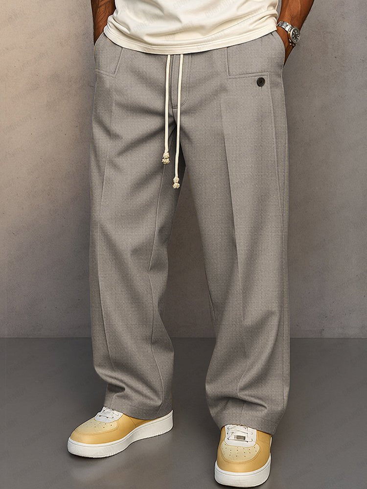 Hose Herren Weit Mit Bundfalte
