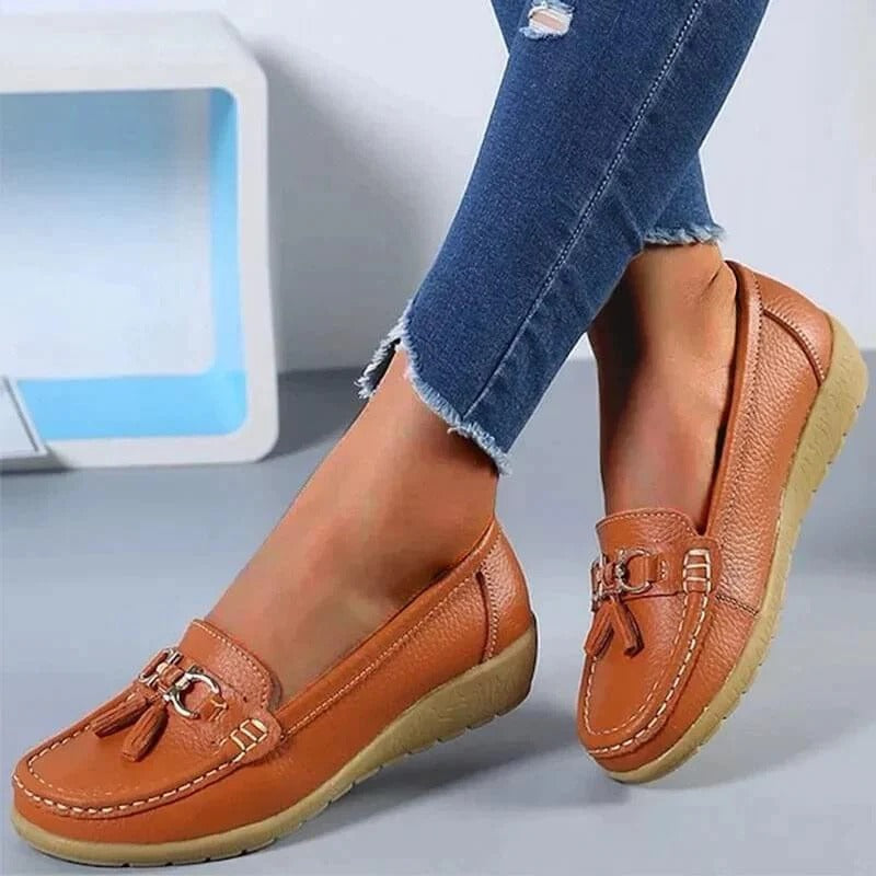Käthe | Damen Leder Loafer Fußgewölbestütze – Leder Loafer Stützend Komfort 2026