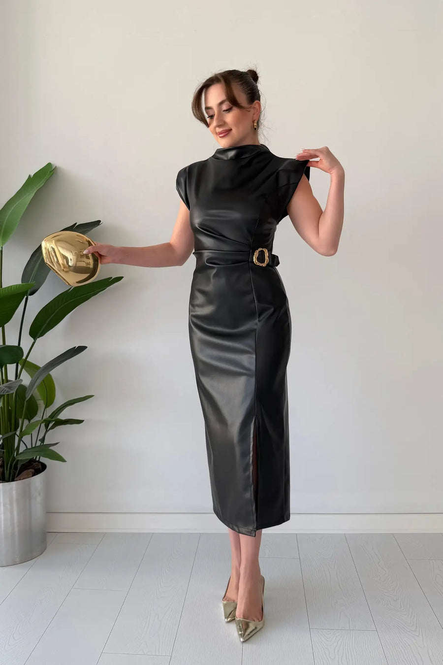 Claudine - Elegantes Kleid Mit Gürtel