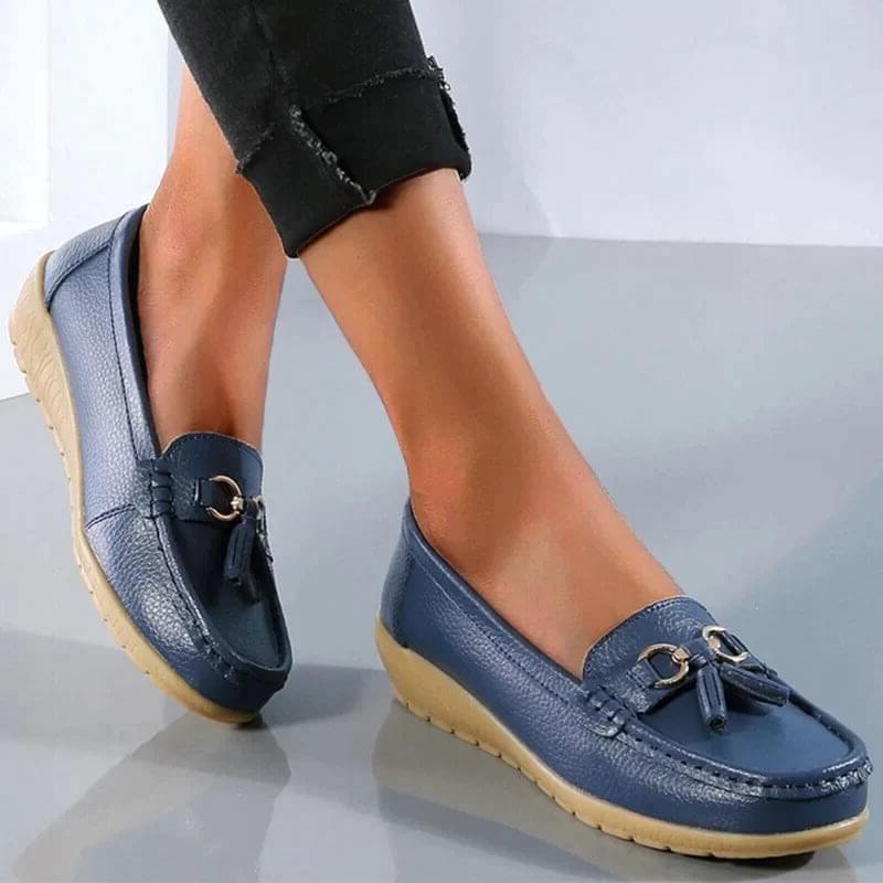 Käthe | Damen Leder Loafer Fußgewölbestütze – Leder Loafer Stützend Komfort 2026