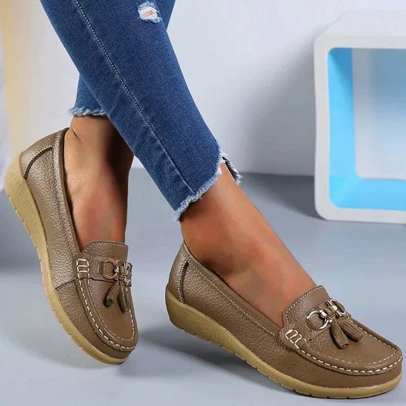 Käthe | Damen Leder Loafer Fußgewölbestütze – Leder Loafer Stützend Komfort 2026