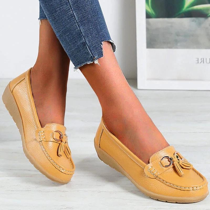 Käthe | Damen Leder Loafer Fußgewölbestütze – Leder Loafer Stützend Komfort 2026