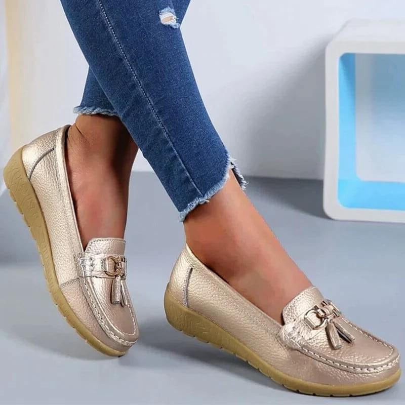 Käthe | Damen Leder Loafer Fußgewölbestütze – Leder Loafer Stützend Komfort 2026