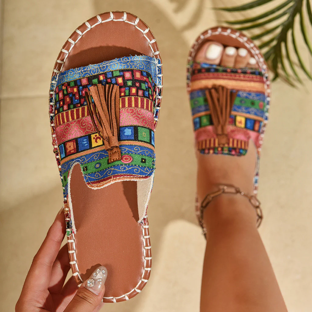 Margaret – Sandalen Mit Quasten im Bohemian Stil