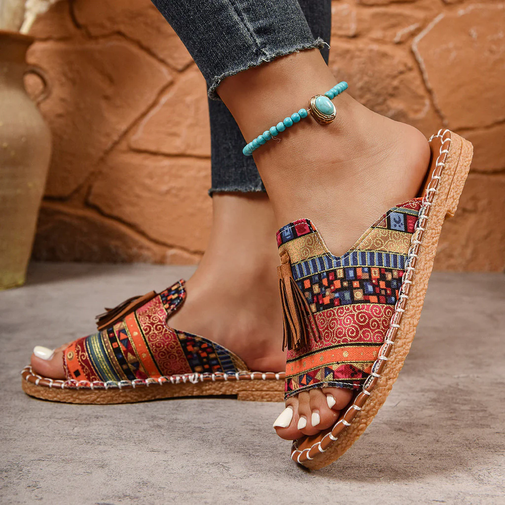 Margaret – Sandalen Mit Quasten im Bohemian Stil
