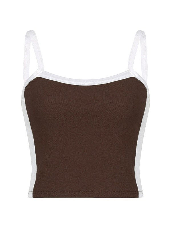 Vintage Kontraststreifen Crop Cami Top