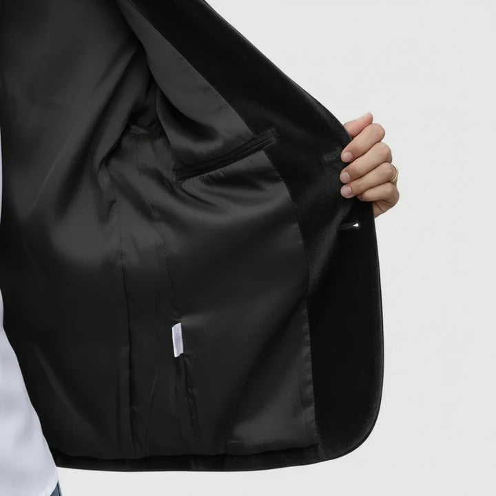 Dagmara – Einreihiger Samt Blazer