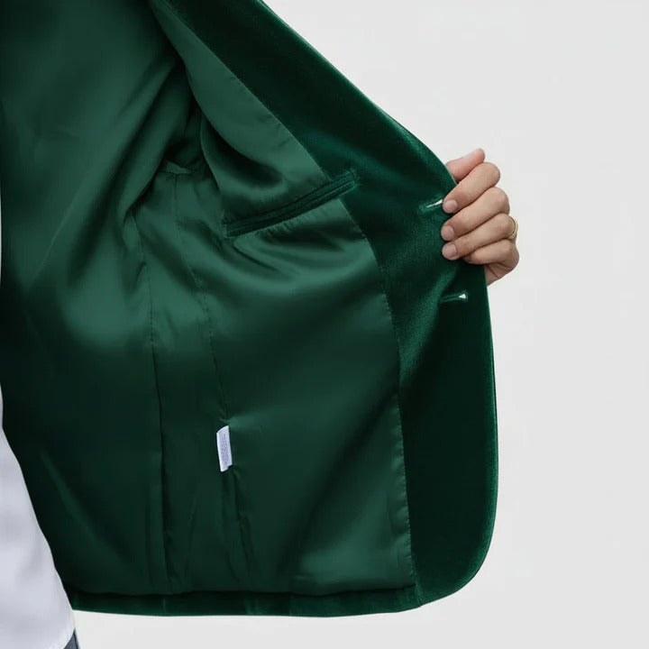 Dagmara – Einreihiger Samt Blazer