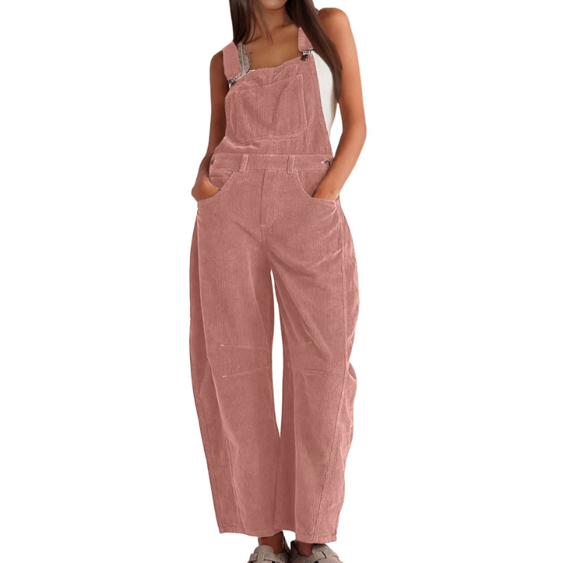 Imogen | Damen Latzhose Overall mit Weitem Bein