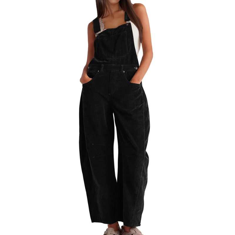 Imogen | Damen Latzhose Overall mit Weitem Bein