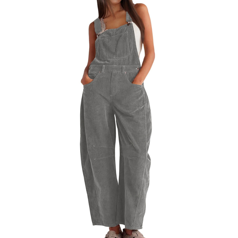 Imogen | Damen Latzhose Overall mit Weitem Bein
