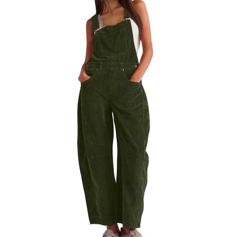 Imogen | Damen Latzhose Overall mit Weitem Bein