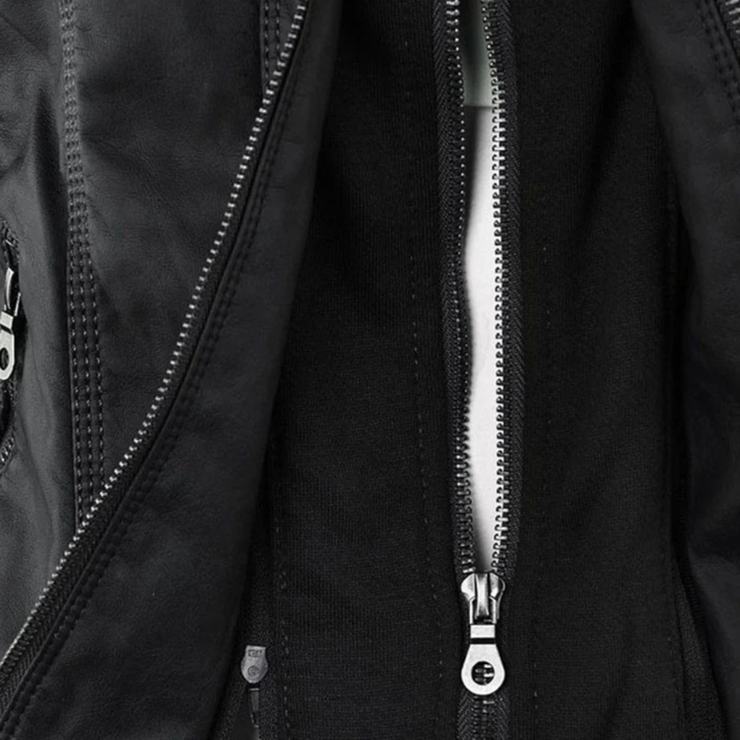 Isabella | Damen Kunstleder Jacke mit Kapuze