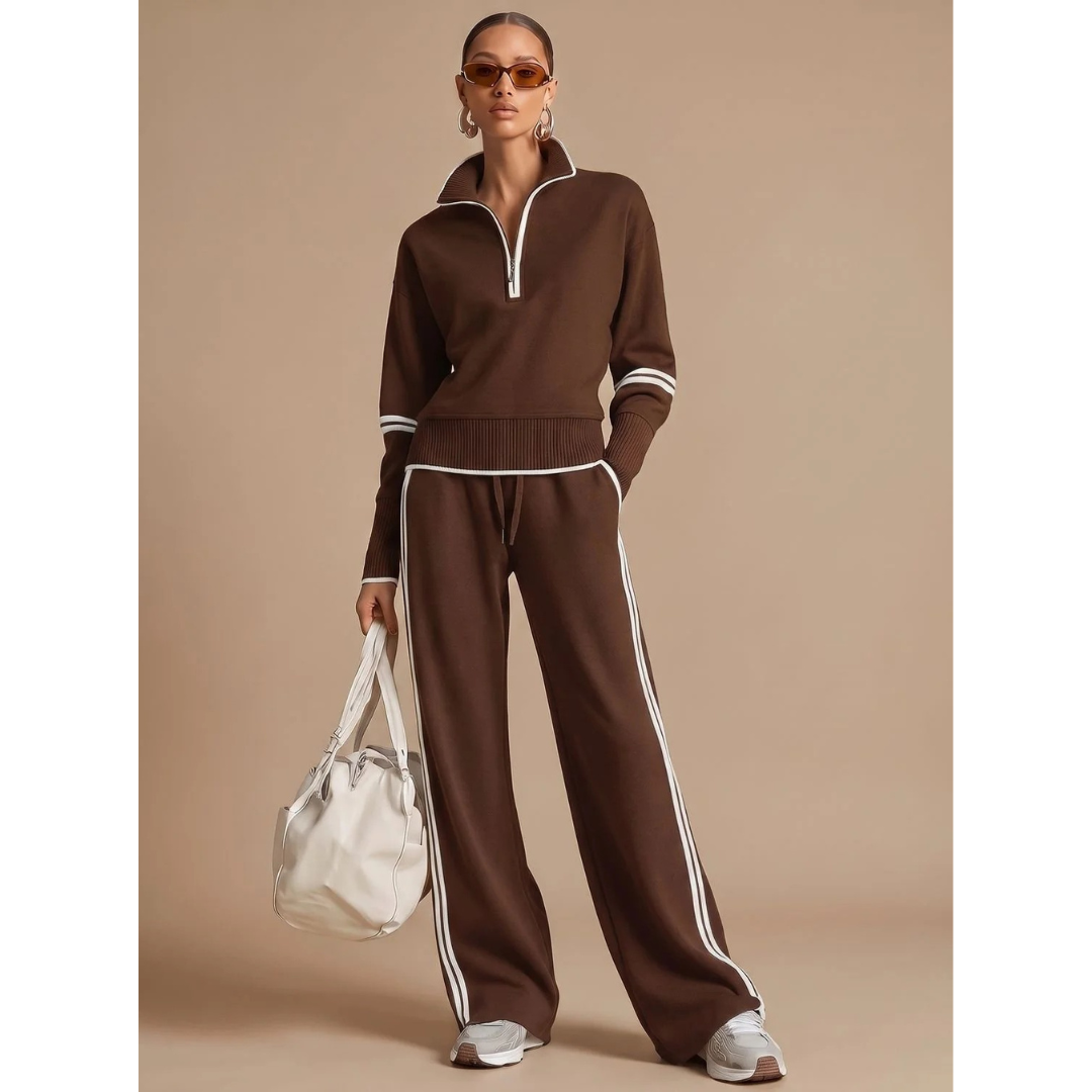 Jara | Damen Jogginganzug mit Oberteil und Hose im Weiten Schnitt