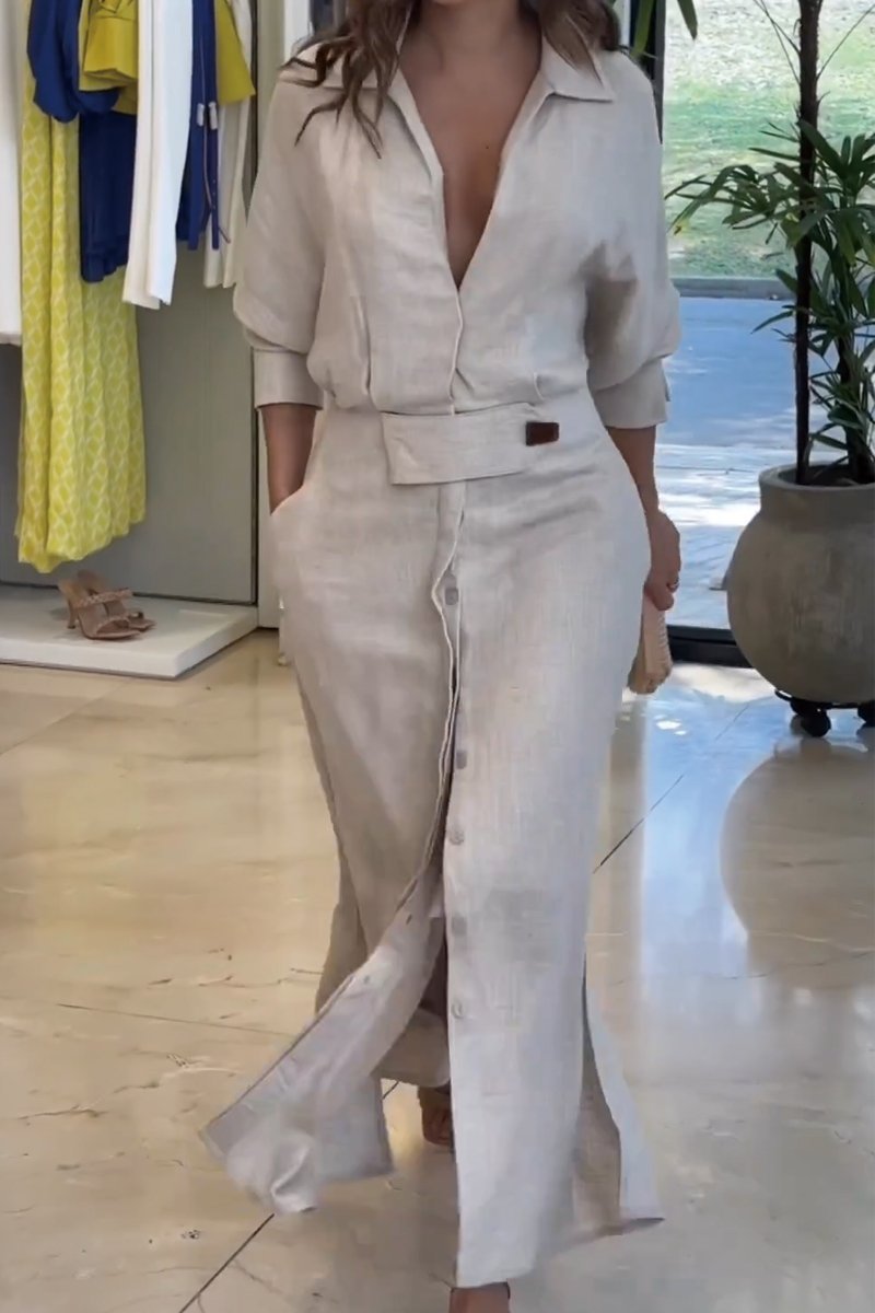 Arwen - Maxikleid mit V-Ausschnitt