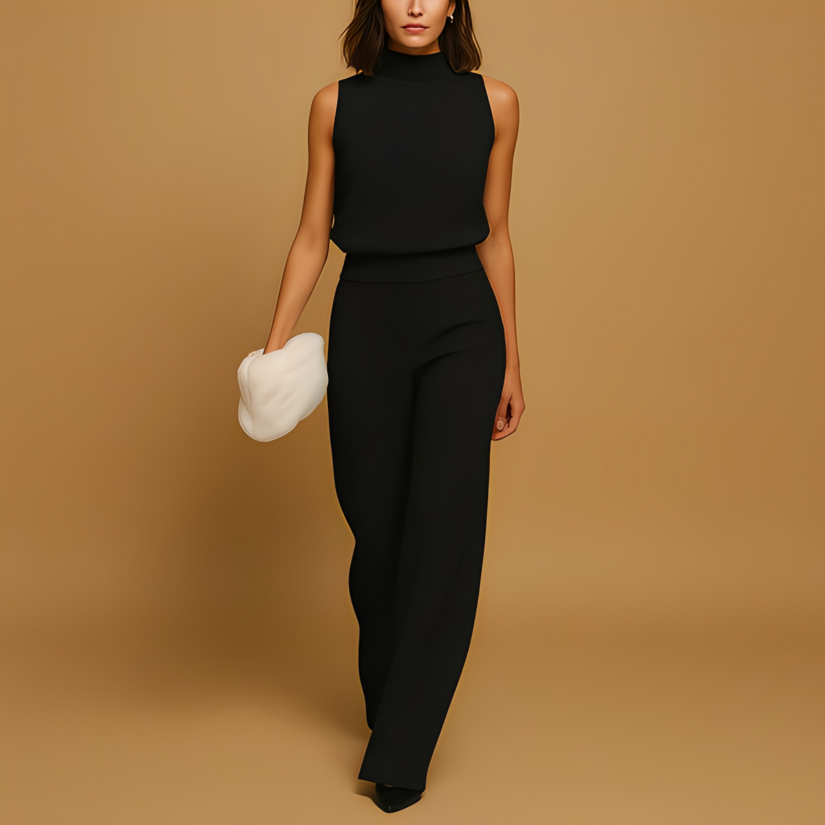 Almerra - Damen-Jumpsuit ohne Ärmel mit weitem Schnitt