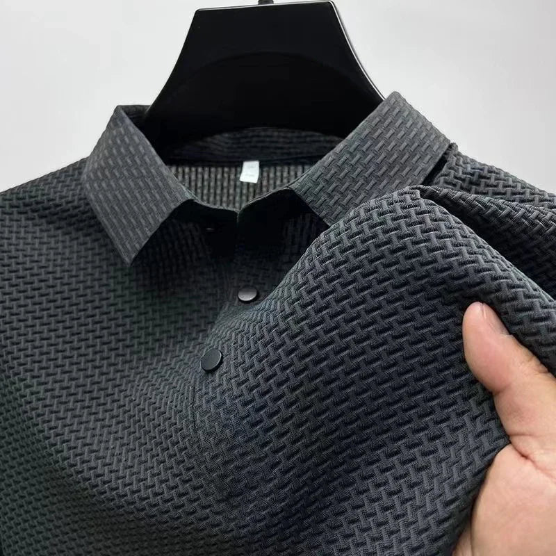 Kasper | Herren Strukturiertes Poloshirt Kurzarm