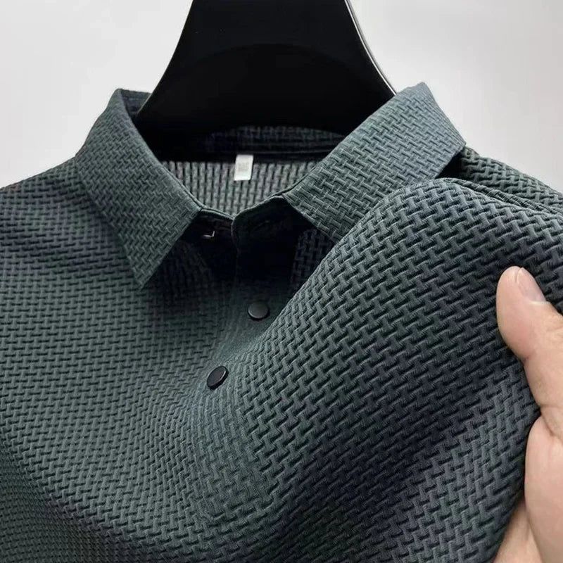Kasper | Herren Strukturiertes Poloshirt Kurzarm