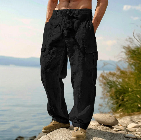 Kilian | Herren Cargo Hose mit Kordelzug und Seitentaschen