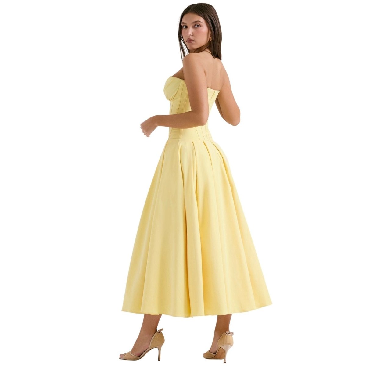 Larissa | Damen Korsett Midi Kleid Besondere Anlässe – Korsett Midi Elegant 2026
