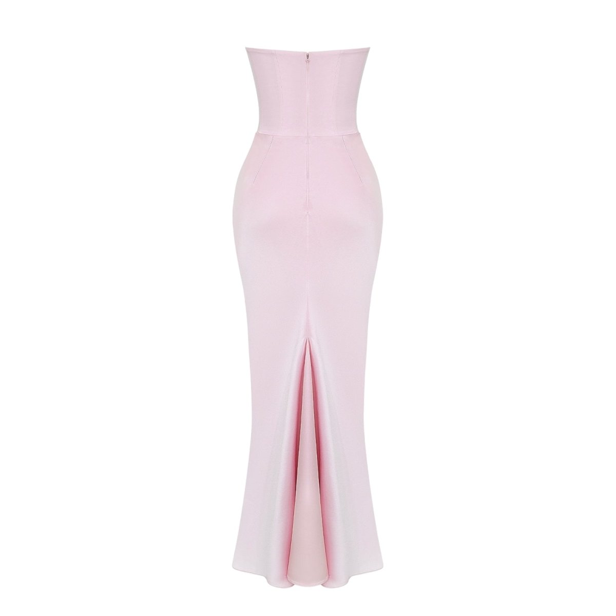 Sabrina | Damen Trägerloses Korsett Maxikleid Satin – Satin Korsett Maxi 2026