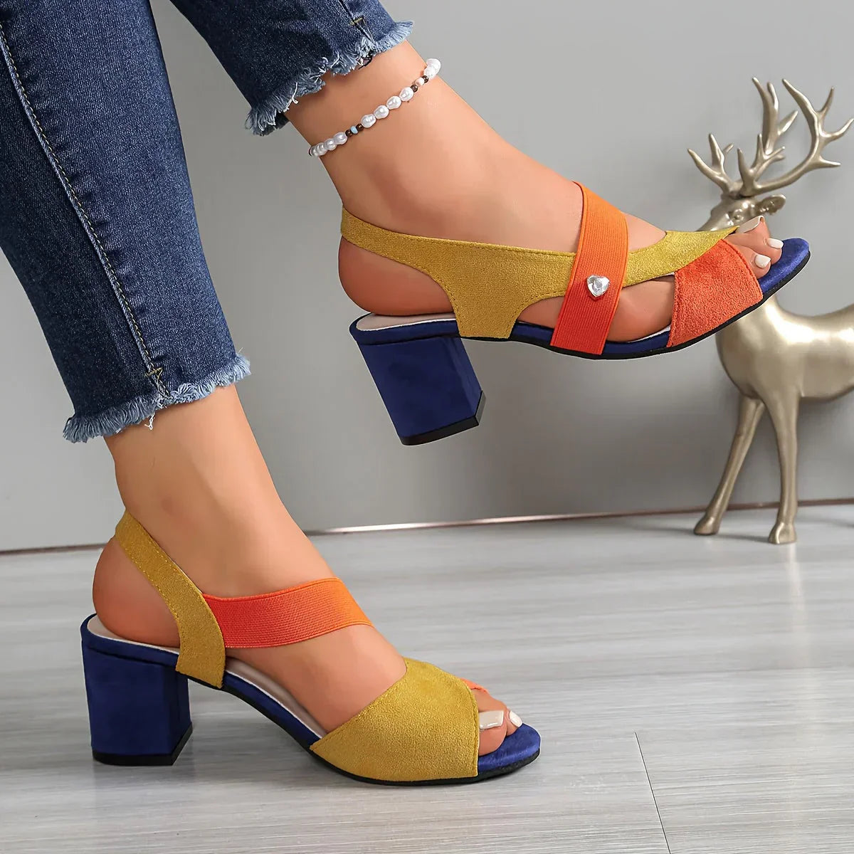 Lurene - Gepolsterte Schuhe mit Blockabsatz