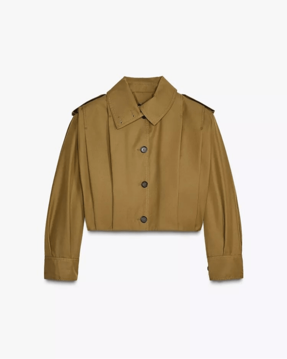 Kurze Jacke Stehkragen Oversize