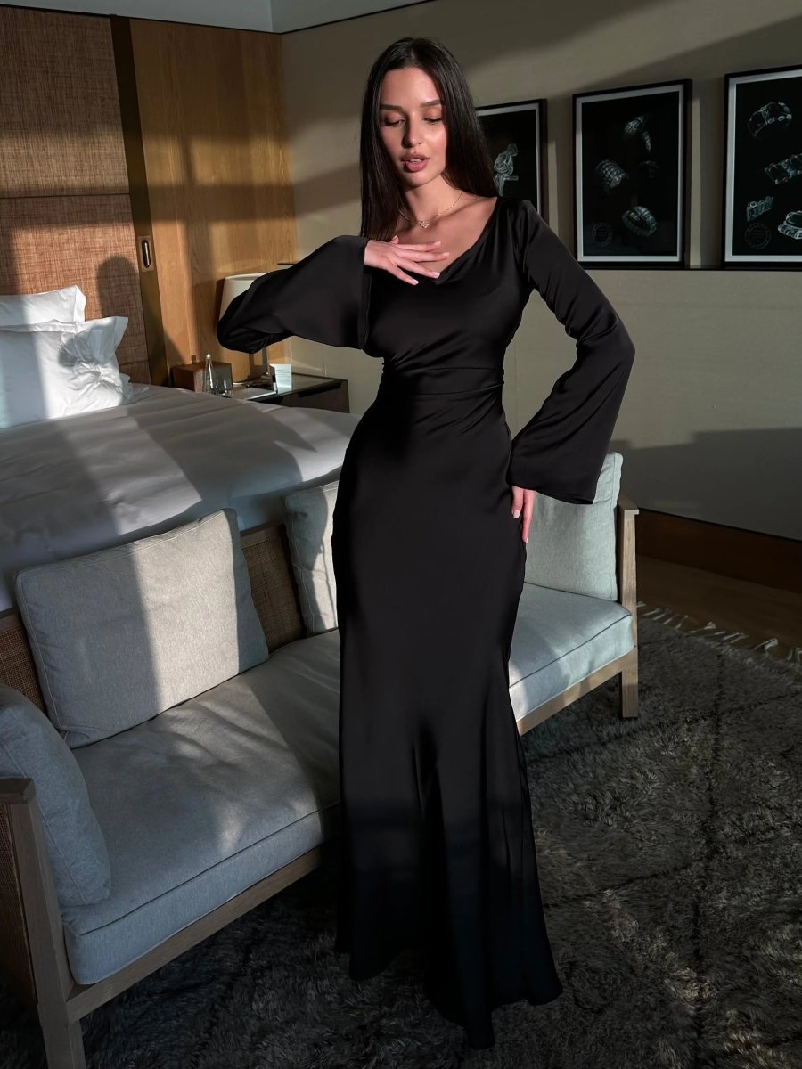 Langarm Maxikleid Elegant