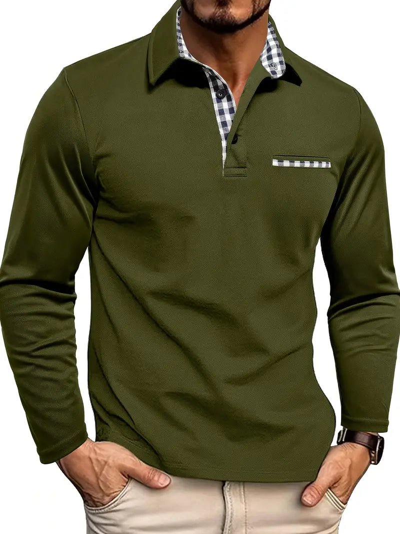 Langarm Poloshirt Herren