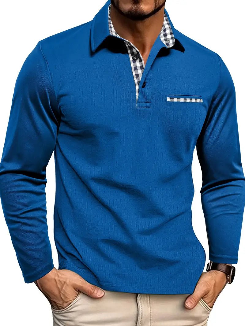 Langarm Poloshirt Herren