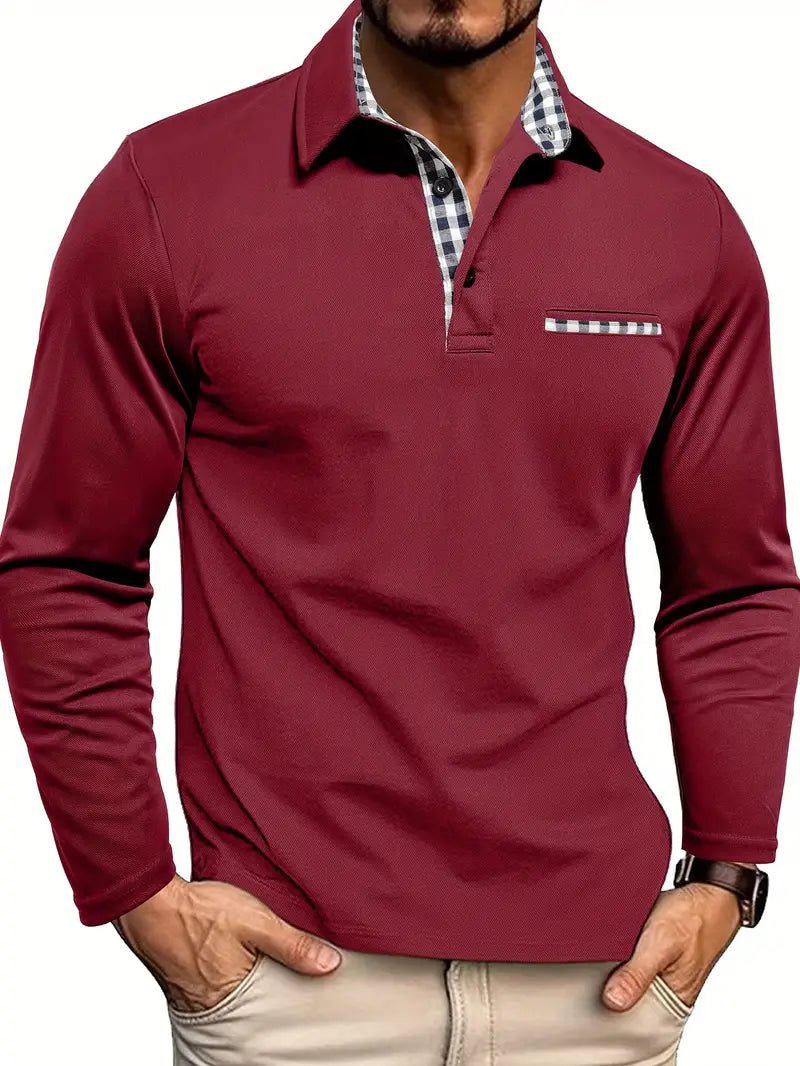 Langarm Poloshirt Herren