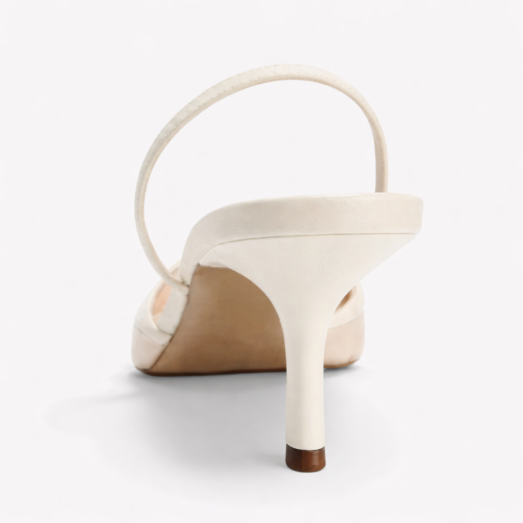Leandra | Damen Bestickte Slingback Pumps mit spitzer Zehenpartie