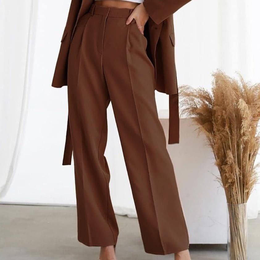 Leonie | Damen Weite Hose Hohe Taille