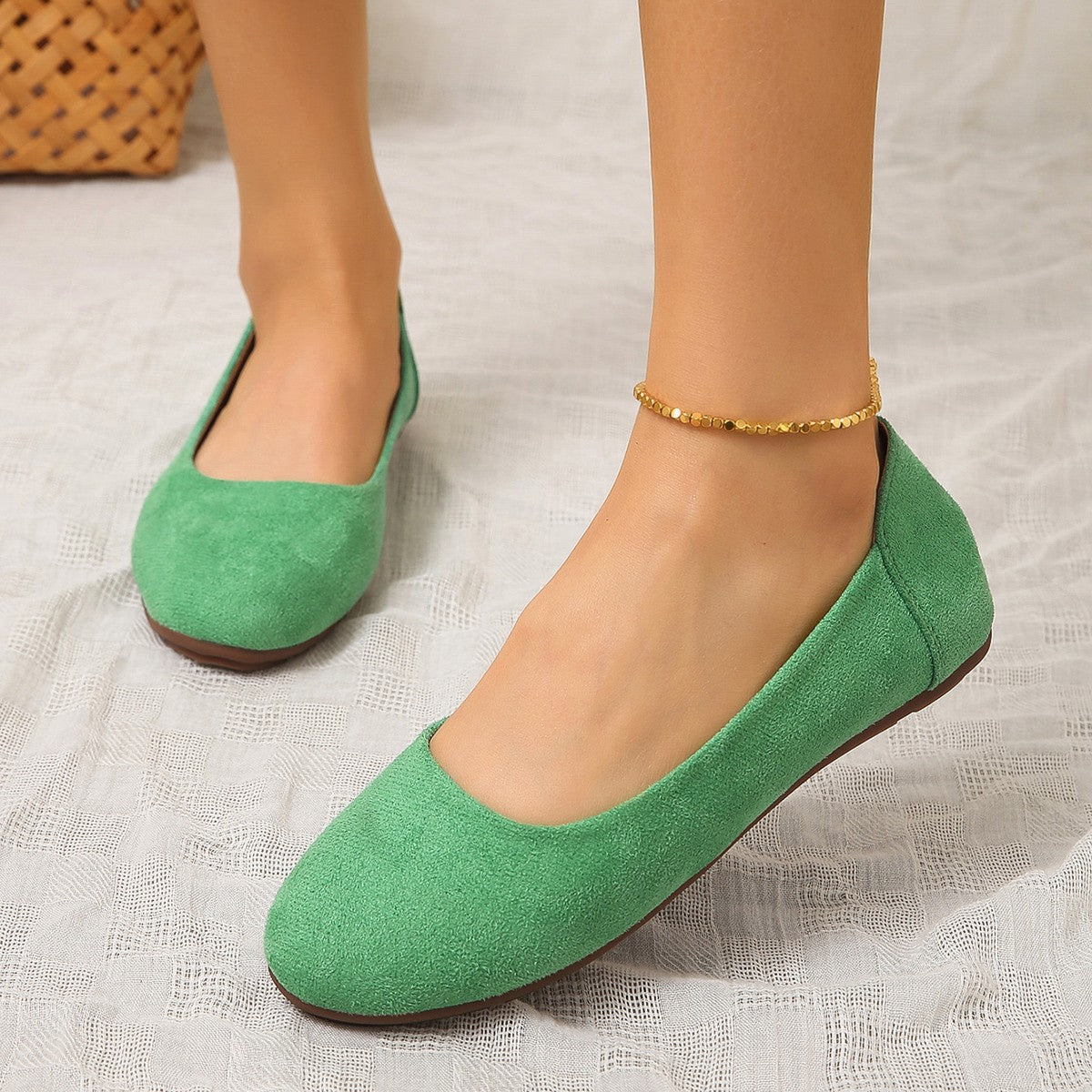 Liselotte | Damen Ballerinas Slip-On Runde Kappe