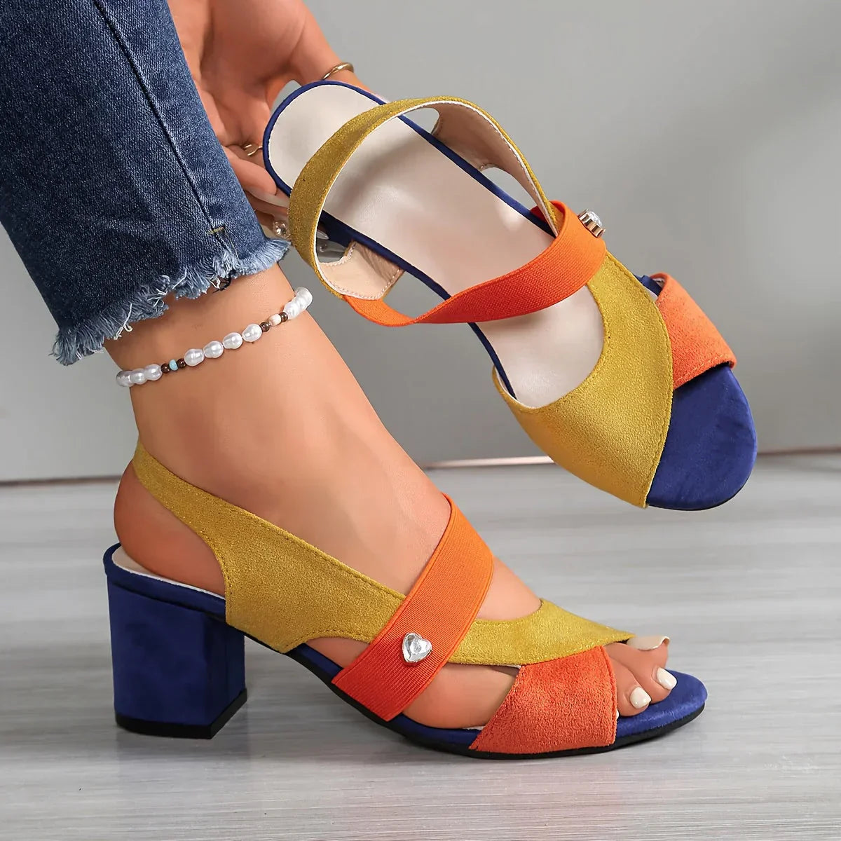 Lurene - Gepolsterte Schuhe mit Blockabsatz