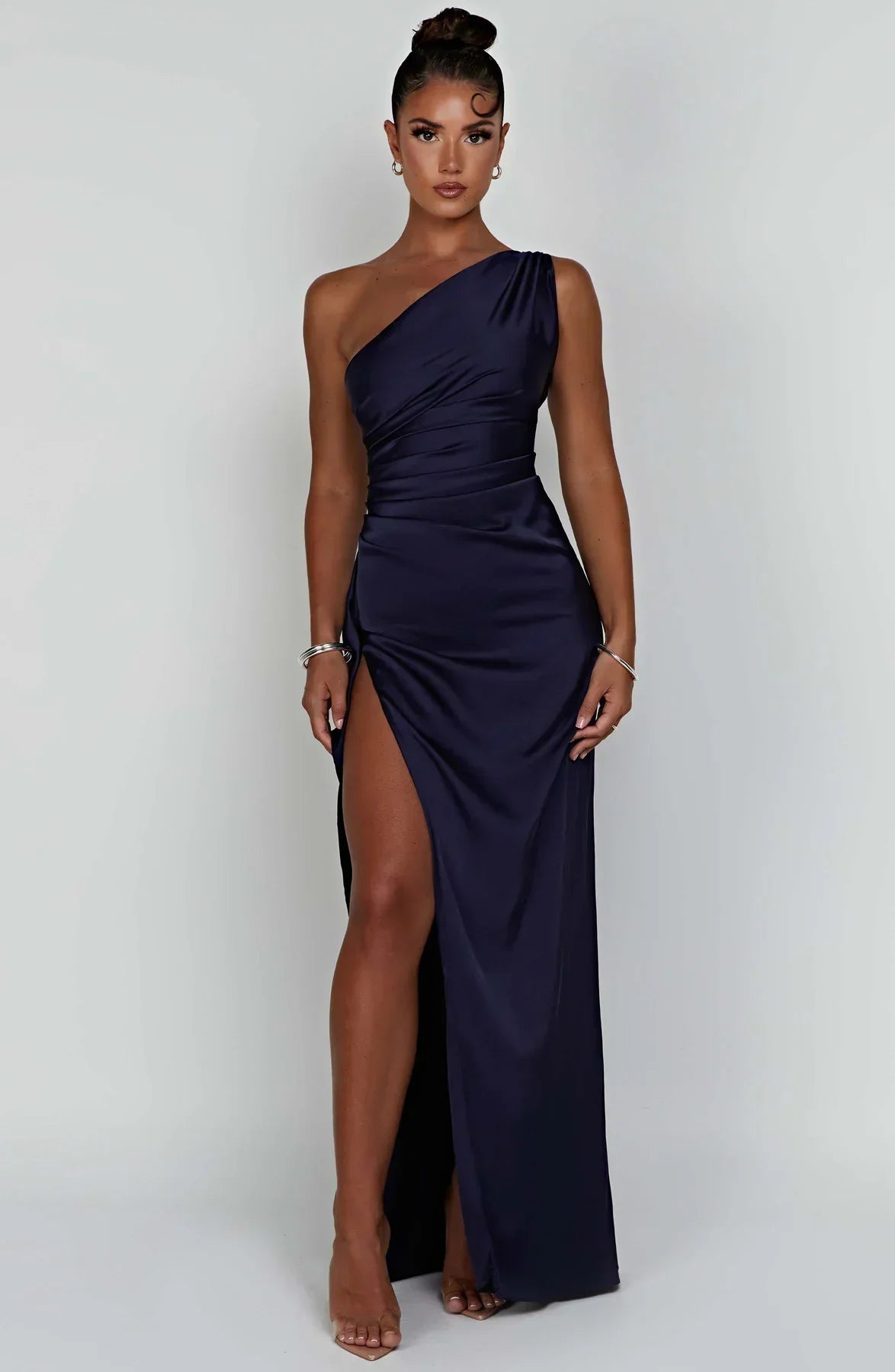 Lysandra | Damen One-Shoulder Abendkleid mit Schlitz