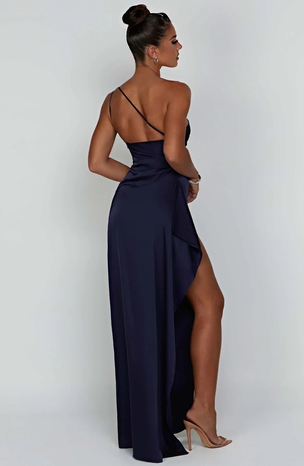 Lysandra | Damen One-Shoulder Abendkleid mit Schlitz