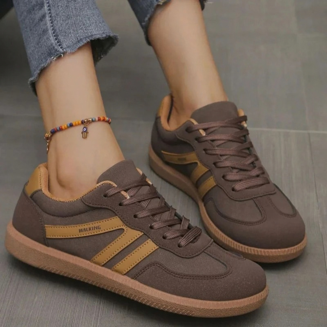 Maelle | Damen Orthopädische Sneaker mit Schnürschuh und extra Platz vorne