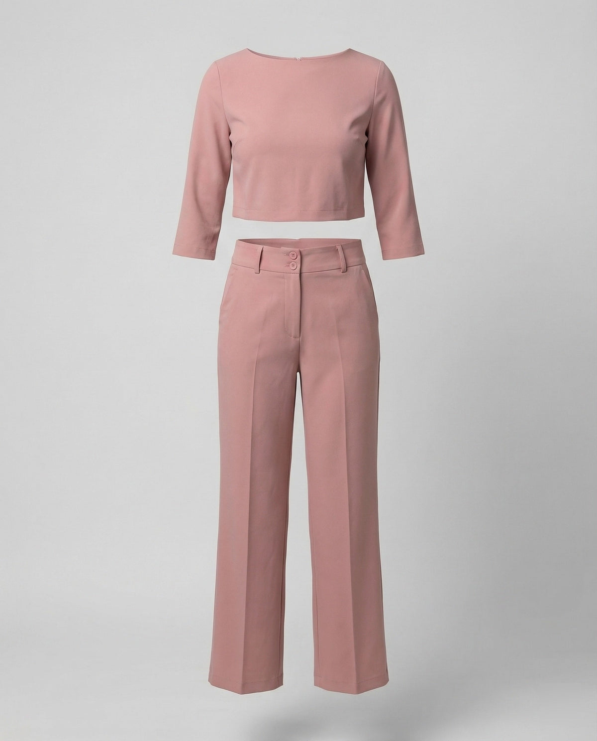 Maiken | Damen Zweiteiler Crop Top Weite Hose Set