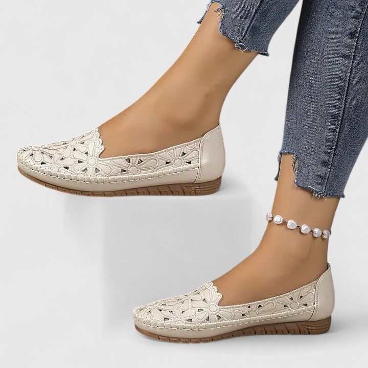 Marlena | Damen Durchbrochene Ballerinas