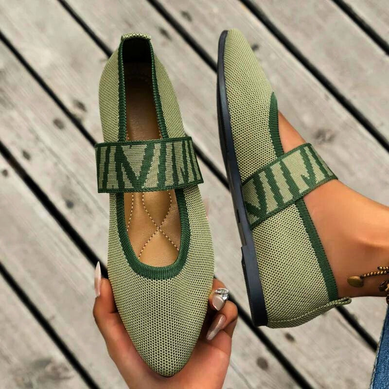 Marlena | Damen Mary Jane Karomuster Ballerinas