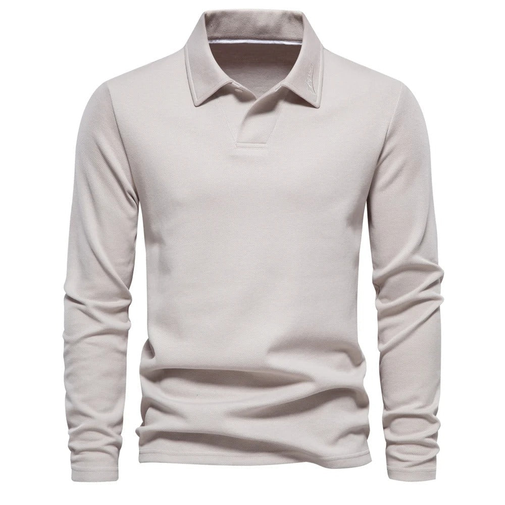 Matthias | Herren Langarm Poloshirt mit Polokragen