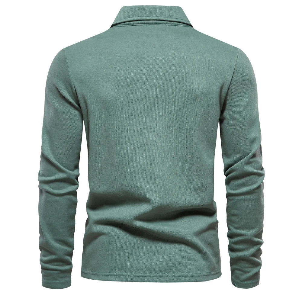 Matthias | Herren Langarm Poloshirt mit Polokragen