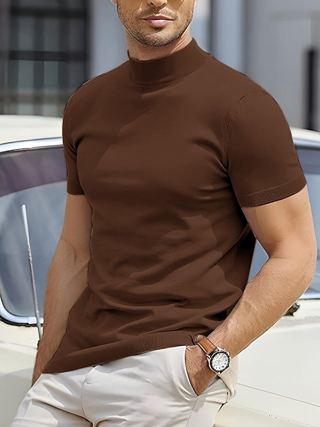 Maxim | Herren Kurzarm Rollkragen Shirt