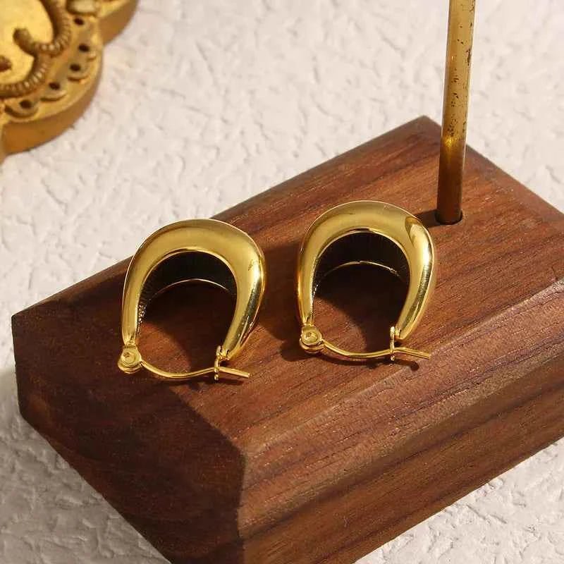 Ohrringe Tropfen Gold