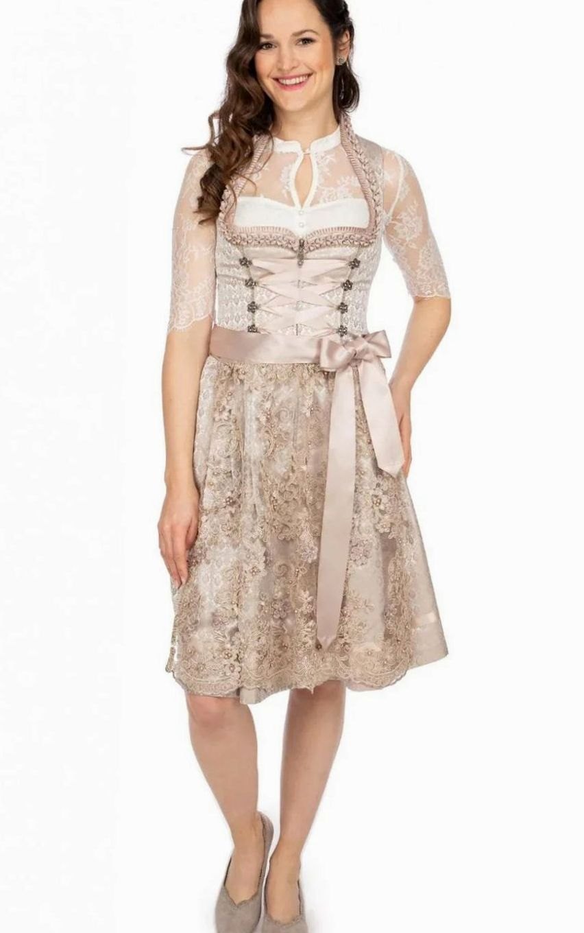 Johanna | Oktoberfest Dirndl Trachtenkleid mit Spitzenschürze Damen